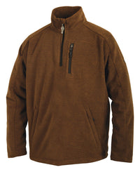 Drake  MST  M  Long Sleeve  Men's  Quarter Zip  Heathered Brown  Pullover