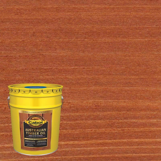 Cabot Low VOC Transparent Mahogany Flame Oil-Based Australian Timber Oil 5 gal