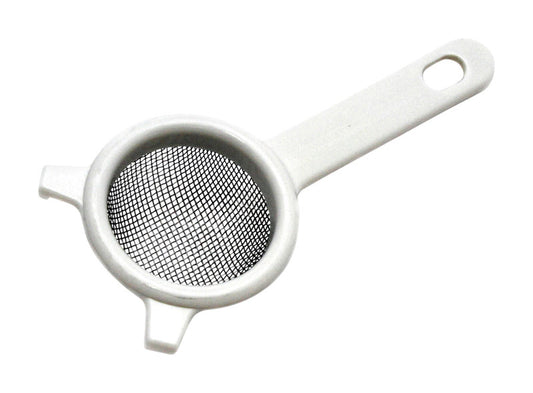Chef Craft 2-1/2 in. W x 5-1/2 in. L Silver/White Plastic/Stainless Steel Mesh Strainer w/Handle (Pack of 3)