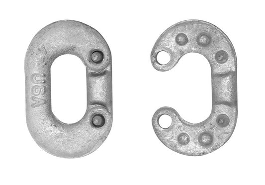 Campbell Chain Galvanized Forged Carbon Steel Connecting Links 1400 lb. (Pack of 10)