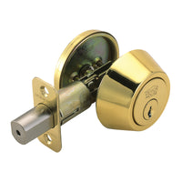 Design House  Polished Brass  Single Cylinder Deadbolt