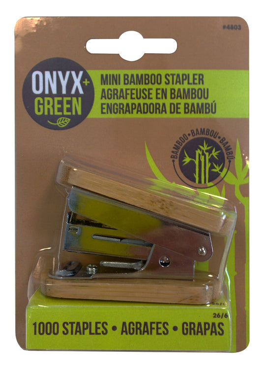 Onyx And Blue Corporation 4803 Bamboo Mini Stapler