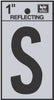 Hy-Ko 1 in. Reflective Black Vinyl Letter S Self-Adhesive 1 pc. (Pack of 10)