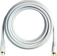 12-Ft. White RG6 Coaxial Cable With "F" Connectors