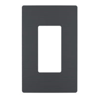 Legrand Radiant Graphite 1 gang Polycarbonate Screwless Wall Plate 1 pk