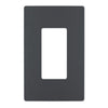 Legrand Radiant Graphite 1 gang Polycarbonate Screwless Wall Plate 1 pk