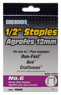 1000-Pack #6 Heavy-Duty 1/2-Inch Staple (Pack of 5)