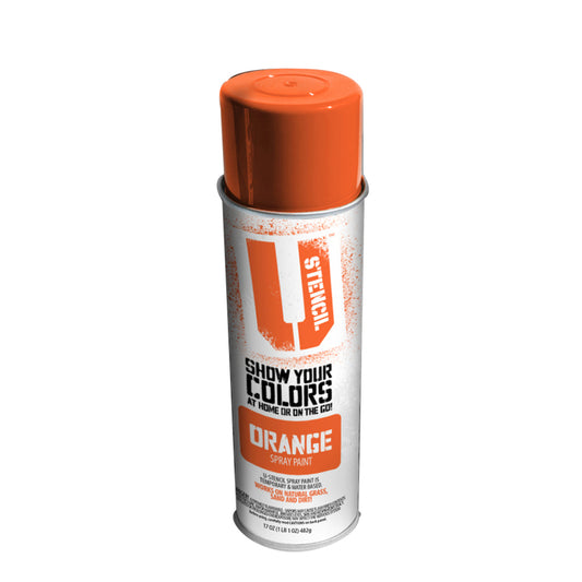 U-Stencil Matte Orange Harmless Spray Paint 17 oz. for All Natural Surfaces (Pack of 6)