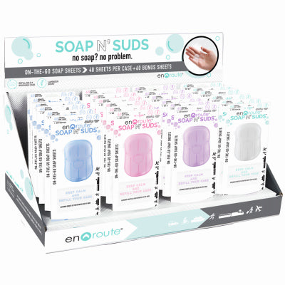 Soap On The Go Sheets, Assorted Colors, 40-Ct., 60 Bonus Sheets (Pack of 24)