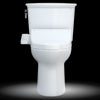 TOTO® Drake® Transitional WASHLET®+ Two-Piece Elongated 1.28 GPF TORNADO FLUSH® Toilet with C2 Bidet Seat, Cotton White - MW7863074CEG#01