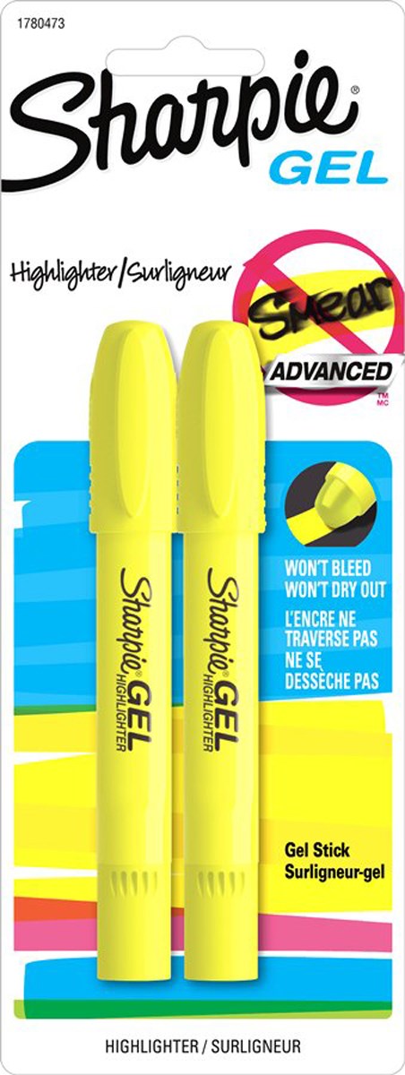 Sharpie 1780473 Yellow Gel Highlighters (Pack of 6)
