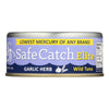 Safe Catch Elite Wild Tuna - Garlic Herb - Case of 6 - 5 oz