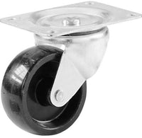 Swivel Plate Caster, Polypropylene Wheel, 2-In.