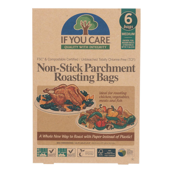 Bolsas de papel pergamino If You Care - Antiadherentes - Medianas - Caja de 8 - 6 unidades (paquete de 8)