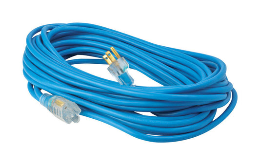 Woods Indoor or Outdoor 50 ft. L Blue Extension Cord 16/3