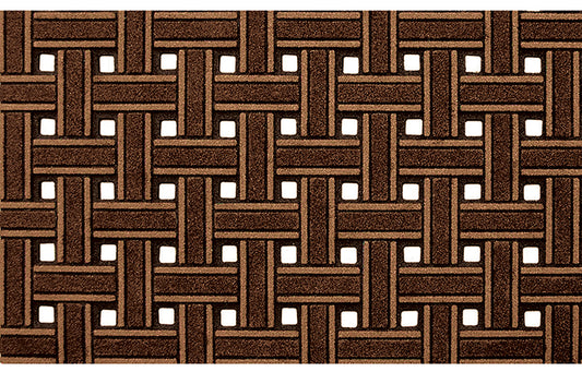 Apache At Home 945-1440 18 X 30 Brown Recycled Rubber Weave Door Mat
