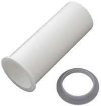 Flanged Kitchen Drain Tailpiece, White Plastic, 1.5-In. O.D. x 4-In. (Pack of 5)