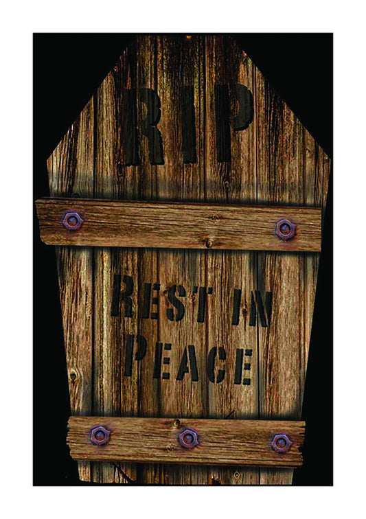 Fun World Multicolored Halloween Indoor/Outdoor Rest in Peace Tombstone 22 H x 1 W x 14 L in.