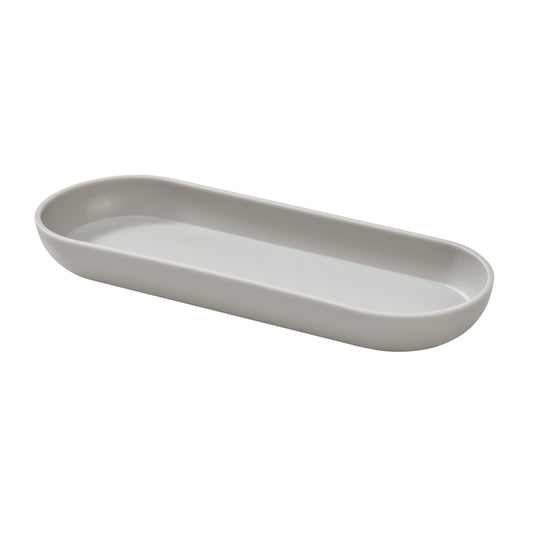 iDesign Gray Plastic Bathroom Tray