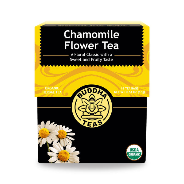 Buddha Teas - Té orgánico - Manzanilla - Caja de 6 - 18 unidades (paquete de 6)