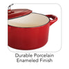 24 oz Enameled Cast-Iron Series 1000 Covered Mini Cocotte - Gradated Red