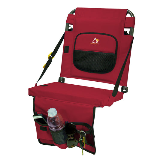 GCI Outdoor Red Bleacher Back Stadium Chair (Pack of 4)