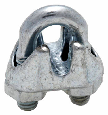 Wire Cable Clamp, Stainless Steel, 1/4-In.
