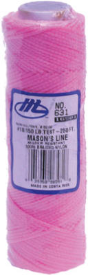 250-Ft. Fluorescent Pink Braided Nylon Mason Line