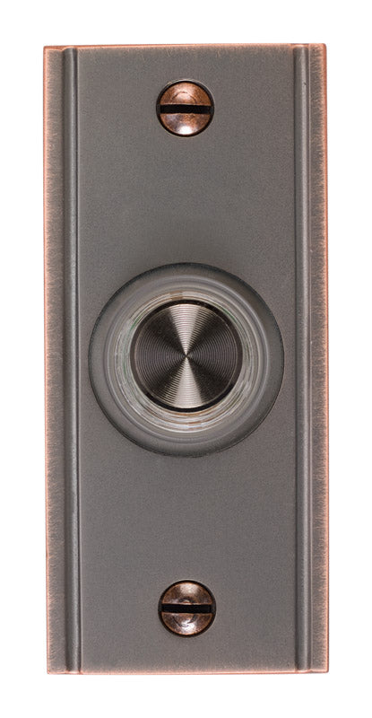 Carlon Oil Brushed Bronze Brass Wired Pushbutton Doorbell