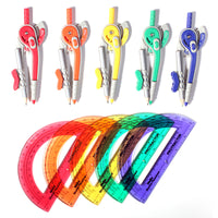 Helix Compass and Protractor Set Protractor Included 3 pc