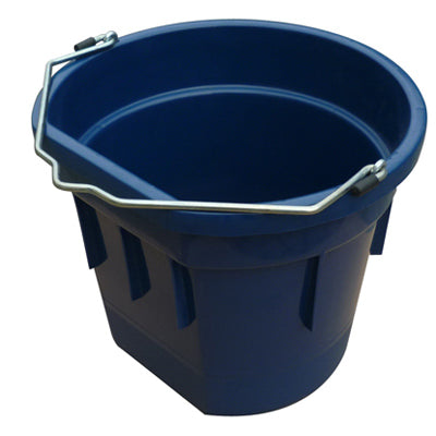 Utility Bucket, Flat Sided, Dark Blue Resin, 20-Qts.