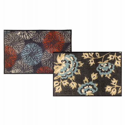 Accent Rug, 19-In. x 32-In., Assorted Patterns (Pack of 6)