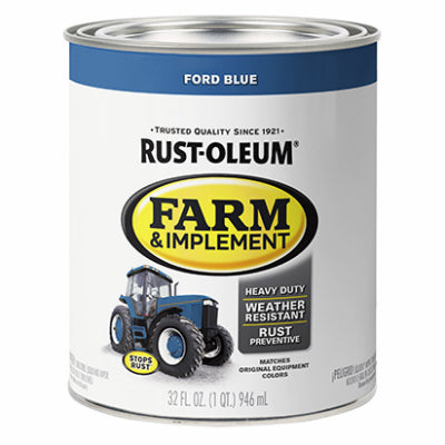 Farm Equipment Enamel Paint, Ford Blue, 1-Qt.