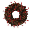 Teters Brown Pinecone and Berry Wreath 20 in. Dia. (Pack of 4)