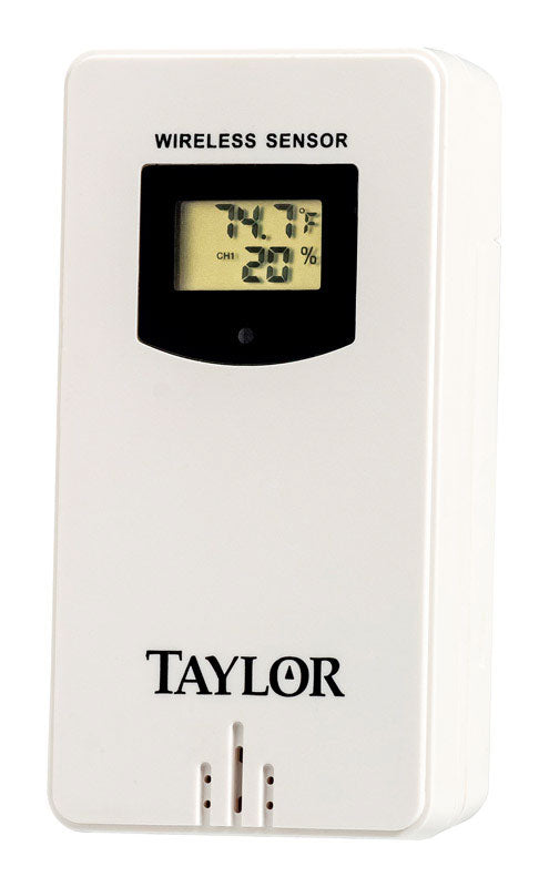 Taylor Deluxe Wireless Wireless Remote Sensor Plastic White 3.75 in.