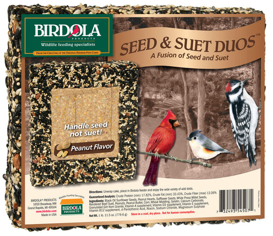 Birdola Products 54507 Birdola® Duos Peanut Blend Cake (Pack of 8)