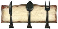 River Cottage Gardens W11333/2-PBUPS 3 Hook Metal Silverware Wall Hook
