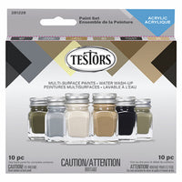 Testors Camouflage Flat Assorted Paint Kit 6.4 oz. for Metal/Plastic/Wood Surfaces