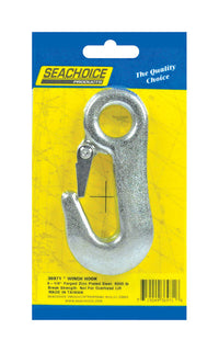 Seachoice  Zinc-Plated  Steel  4-1/4 in. L x 5/8 in. W Winch Hook  1 pk