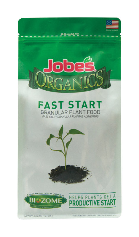 Jobe's Organics Fast Start Granules Organic Plant Food 4 lb. (Pack of 6)
