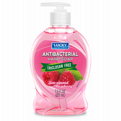 Anti-Bacterial Liquid Hand Soap, Raspberry, 7.5-oz. (Pack of 12)