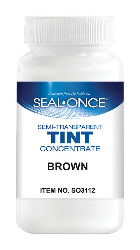 Seal-Once  Brown  Stain Tint  4 oz. (Pack of 4)