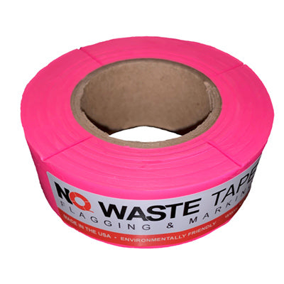 Flagging Tape, High-Visibility, Pink Glo, Extreme Temperature Compatibility, 150-Ft.