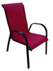 Living Accents Black Steel  Chair Red