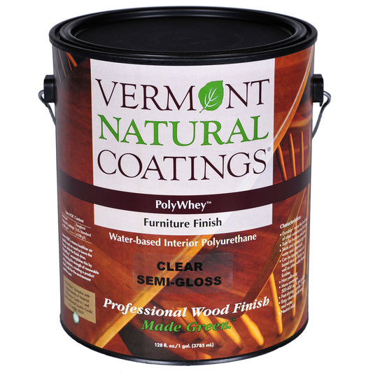 Vermont Natural Coatings  PolyWhey  Semi-Gloss  Clear  Water-Based  Furniture Finish  1 gal. (Pack of 4)
