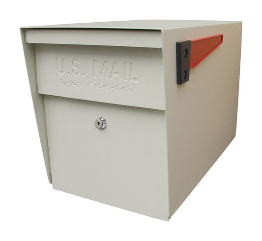 Mail Boss  Mail Boss  Modern  Galvanized Steel  Post Mount  White  Locking Mailbox