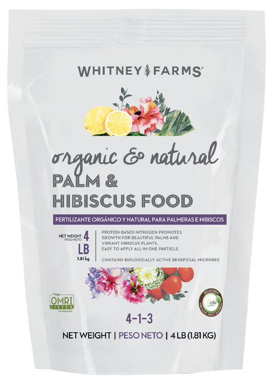Whitney Farms 10101-10009 4 Lb Organic & Natural Palm & Hibiscus Food 4-1-3