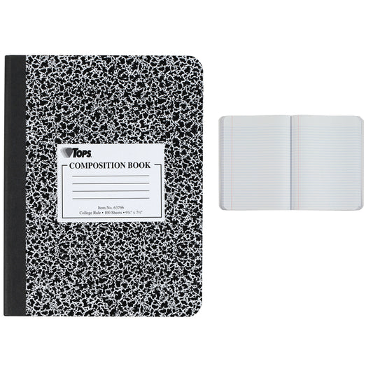 Tops 9-3/4 in.   W X 7-1/2 in.   L College Ruled Sewn Bound Notebook