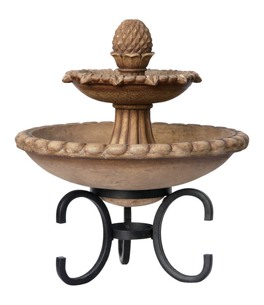 Living Accents Brown 28 in. H Tuscany Fountain