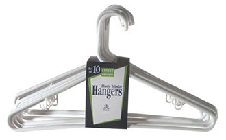 Merrick C87161-WHD Super Heavy Weight White Tubular Hangers With Hooks (Pack of 14)